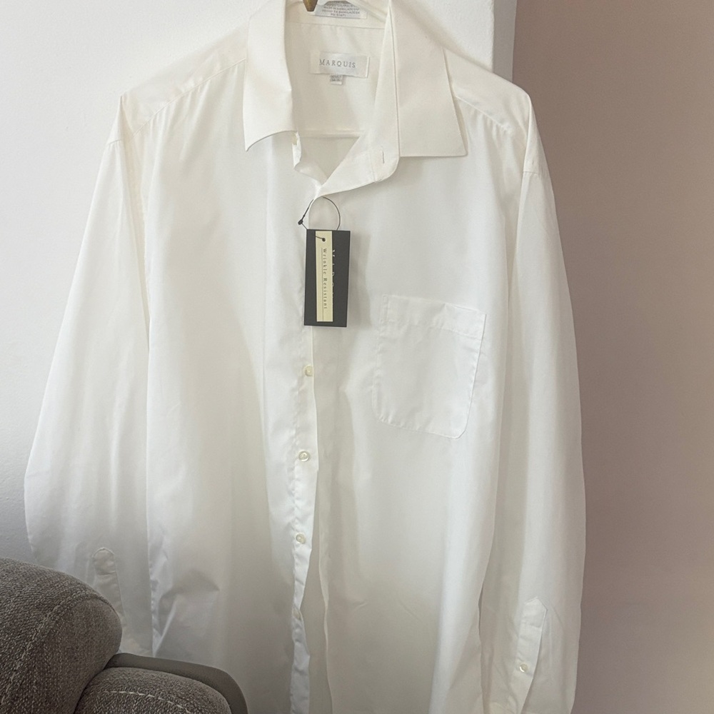 Marquise Classic White Dress Shirt